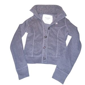 Vintage Abercrombie & Fitch Gray Button Down Jacket Sweater